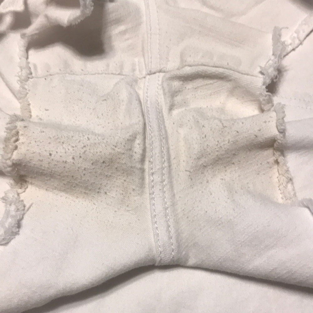 Torrid White Denim Lace Appliqué Jean Shorts - Picture 9 of 10